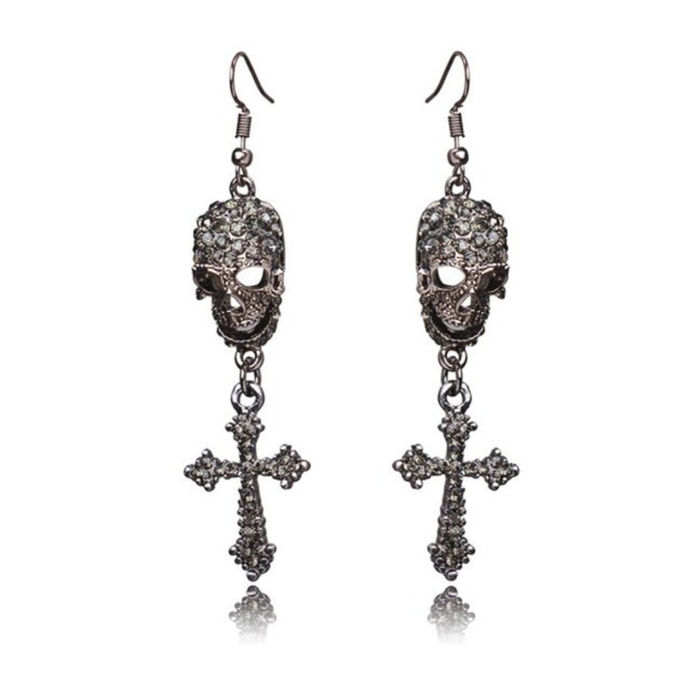 Crystal Skull Earrings - Picture 4 of 5